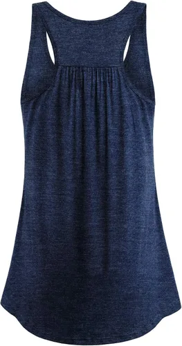 Vista 21 de Cestyle - Camiseta sin mangas para mujer, cuello redondo, corte holgado, para entrenamiento