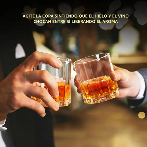 Vista 6 de Juego de 2 vasos de whisky de 11 onzas, vaso de bourbon, vasos de rocas