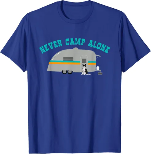 Vista 19 de Border Collie Gifts - Camiseta divertida de viaje para caravana, Azul / Patchwork, S