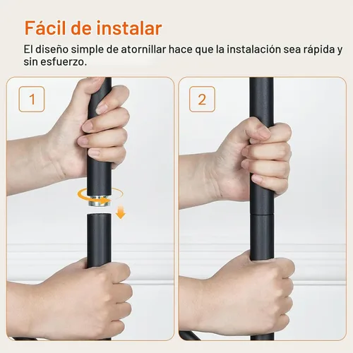 Vista 7 de HOOBRO Perchero con 9 ganchos, perchero de metal independiente con base de madera, árbol de pasillo resistente para entrada, soporte de perchero que