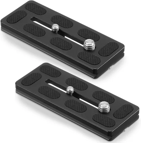 Vista 15 de Frienda 2 piezas de placa de liberación rápida de metal con rosca de cámara de 1/4''-20, placa de montaje para trípode, se adapta a estándar