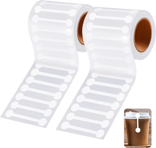 Vista 9 de Teling 2 Rollos 1000 Piezas Cinta Evidente de Manipulación 2.75 x 0.5 Pulgadas Pegatinas Calcomanías a Prueba de Manipulación Cinta en Blanco