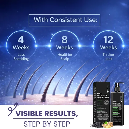 Vista 6 de Acondicionador activador de raíces para hombres: tratamiento reparador profundo para el crecimiento y engrosamiento del cabello