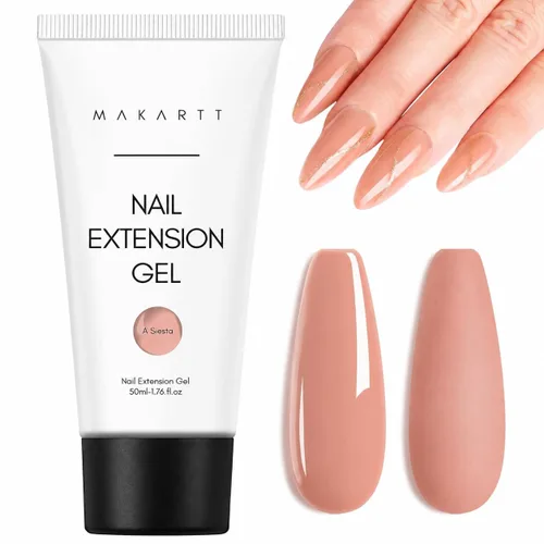 Vista 11 de Makartt Gel de uñas transparente de 1.7 fl oz para extensiones