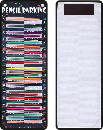 Vista 10 de Sabary - Organizador de bolsillo para lápices, dispensador de lápices con gráfico, soporte de bolsillo para lápices en nylon con ojales y tira