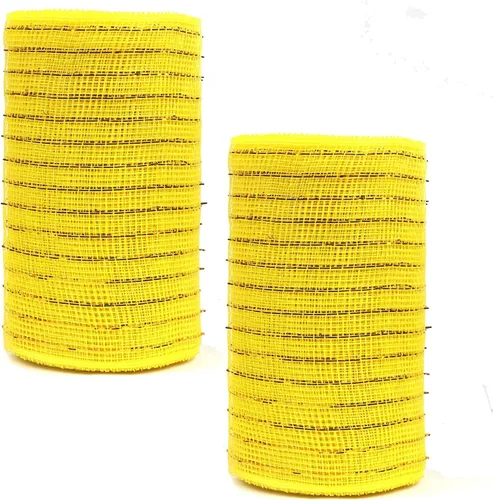 Vista 81 de YYCRAFT Paquete de 2 cintas de malla de polímero metálico de 6 pulgadas (total 20 yardas, verde manzana)