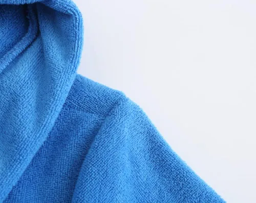 Vista 6 de E.W Apparel Bata de baño con capucha para niños y niñas, de algodón, toalla de rizo suave, bata de tela de rizo de 5 a 16 años