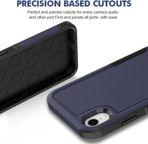 Vista 342 de Jeylly Funda para iPhone SE/Funda para iPhone 5S, Exterior de Plástico Duro que Absorbe Golpes + Interior de Silicona de Goma Defensor contra