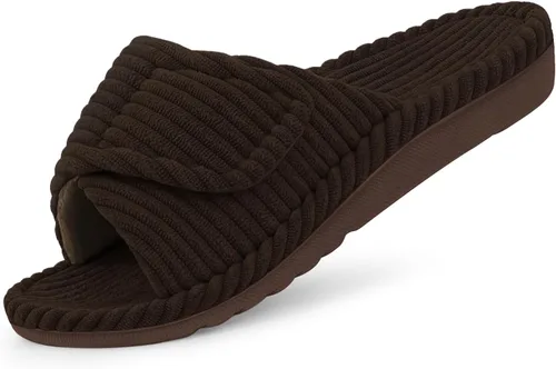 Vista 9 de Litfun Pantuflas ortopédicas para mujer, zapatos de casa con soporte de Beige