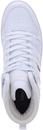Vista 2 de Levi's Tenis 521 BB Hi Pebbled UL de piel sintética vegana para hombre, blancoGum