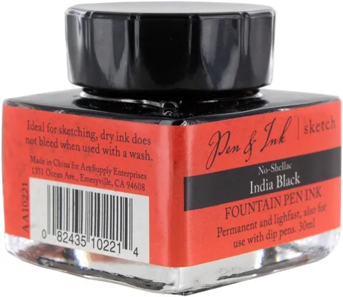 Vista 3 de Pen & Ink No-Shellac India Ink para plumas estilográficas
