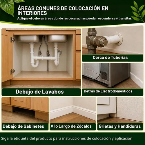 Vista 4 de Cebo de gel de cucaracha con aceites de menta y madera de cedro, 4 jeringas