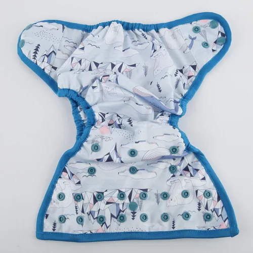 Vista 3 de Pañal para bebé, talla única, 8 libras a 36 libras (hielo de oso)