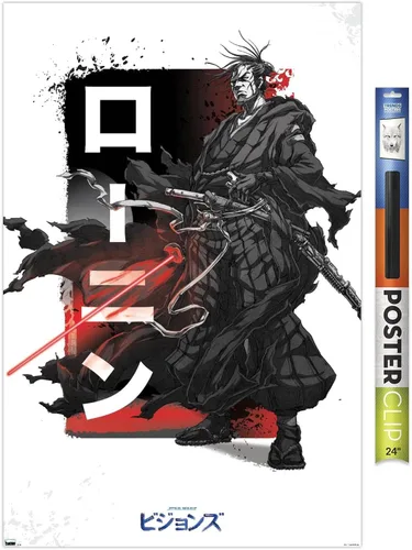 Vista 17 de Trends International Star Wars: Visions - Póster de pared de sable, 14.72 x 22.37 pulgadas, versión enmarcada de madera de granero
