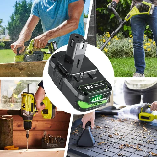 Vista 6 de POWTREE Repuesto mejorado de 4.0Ah para batería Ryobi de 18 V y cargador compatible con baterías Ryobi 18V ONE+ P102 P107 P108 P105 P104 P103