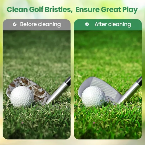 Vista 8 de POIKSHARK Golf Club Brush and Club Groove Cleaner with Retractable Zip-line and Aluminum Carabiner Cleaning Tools