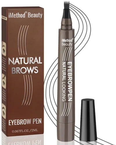 Vista 9 de iMethod - Bolígrafo para tatuaje de cejas con técnica actualizada de microblading, maquillaje de cejas de larga duración, resistente al agua y a