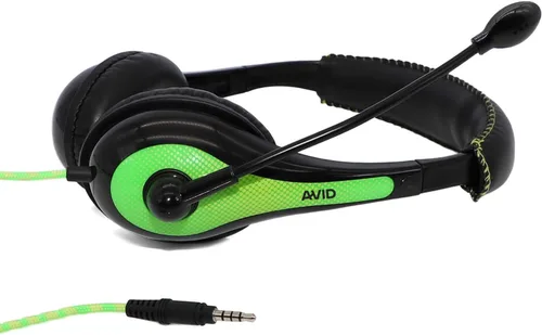 Vista 9 de Avid Productos Auriculares AE-36 en verde con micrófono de pluma ajustable para escuela, aula, educación, pruebas y evaluación (paquete de 10)