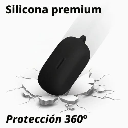 Vista 4 de Geiomoo Funda de silicona para JBL Endurance Peak 3, JBL Endurance Peak II, funda protectora con mosquetón (negro)