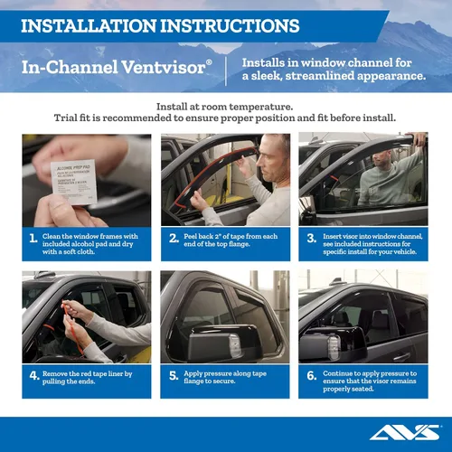 Vista 4 de Auto Ventshade [AVS] Protectores de lluvia en canal para Ford F-250/F-350/F-450/F-550 Super Duty 1999 - 2016; Ford F650/F750 Standard Cab 2000