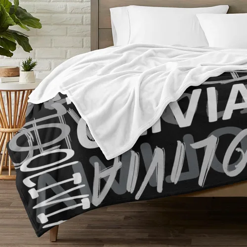 Vista 2 de Mantas personalizadas con nombre para bebé, niño, niña, mantas súper suaves con nombre para niños y adultos, manta con nombre para cumpleaños