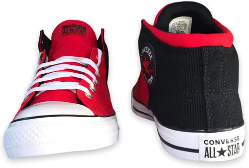 Vista 3 de Converse - Tenis de tobillo alto, Negro, rojo & blanco, 10