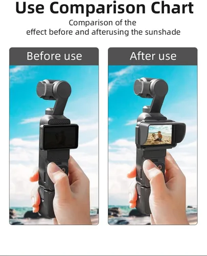 Vista 7 de Para DJI Osmo Pocket 3 4 Pantalla Parasol Cubierta Hard PC Sun Hood Protector Accesorios