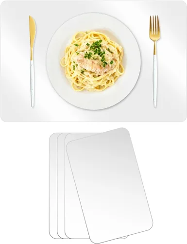 Vista 11 de Clear Place Mat for Kitchen Counter, 12”x 16”(1MM) Non-Slip Countertop Protector Liner, Small Non-Stick Baking Mat, Heat Resistant Placemat for