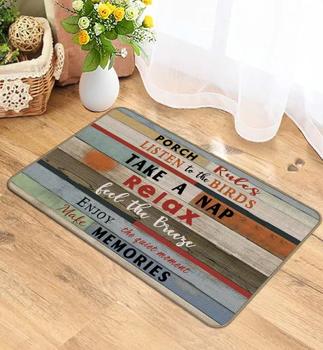 Vista 2 de Home Sweet Home Decor Felpudo antideslizante de 17 x 30 pulgadas, divertido tapete para entrada interior, tapete para porche, alfombras de cocina