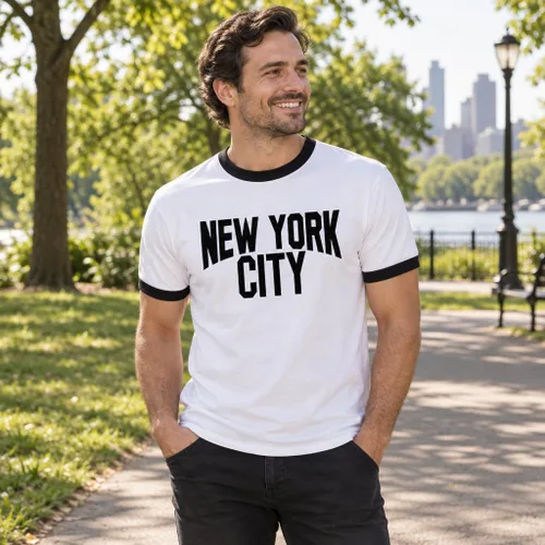 Vista 7 de NEW YORK City Photo NYC Retro - Camiseta Ringer