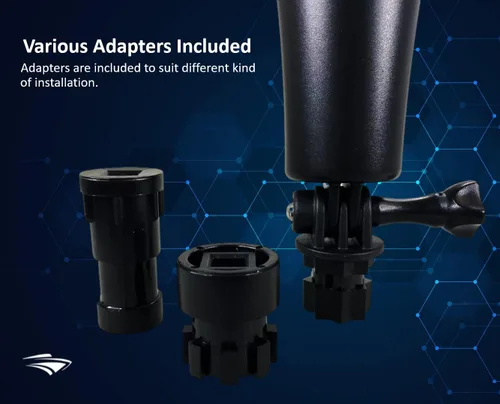 Vista 6 de Pactrade Marine Luces de navegación para barcos LED - Luces de navegación rojas y verdes alimentadas por batería para barcos - Adaptador y soportes