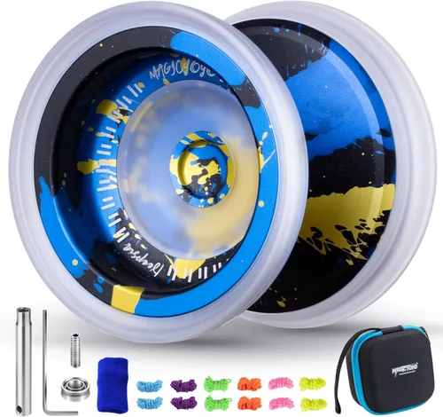 Vista 16 de MAGICYOYO Yoyo Sensible para Niños de 8 a 12 años, Paquete de 2 Yoyos, Truco Profesional de Girar con Dedo para Avanzados, Yoyo de Metal de Doble