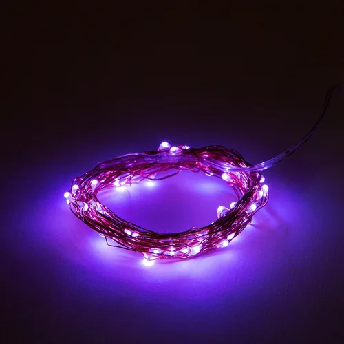 Vista 9 de Hometown Evolution, Inc. Luces de Hadas Rojas - Funcionan con Baterías - 6 Pies 20 Luces Micro LED Rojas en Alambre de Cobre - Impermeables para Uso