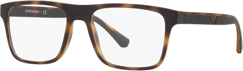 Vista 2 de Emporio Armani Mens EA4115 Rectangular Eyewear Frames With Two Interchangeable Sun Clip-ons Habana mate/transparente/marrón claro/gris oscuro