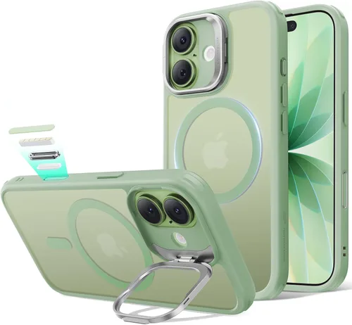 Vista 74 de ESR Funda para iPhone 13 Pro, compatible con MagSafe, protección de grado militar a prueba de golpes, soporte de anillo de cámara integrado, funda