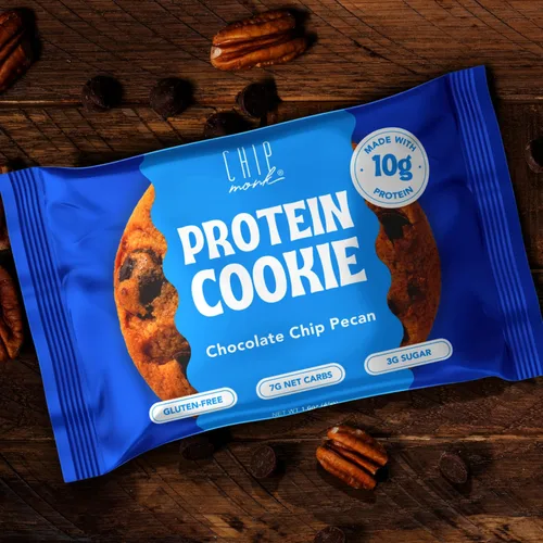 Vista 4 de ChipMonk Galletas para hornear, nueces con chispas de chocolate y nueces altas en proteínas, aperitivos de gimnasio aptos para dietas bajas