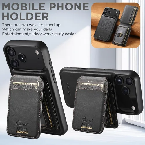 Vista 5 de PASNEW Funda para Pixel 9 Pro XL, Cartera de Cuero Premium con Soporte para Tarjetas [3 Tarjetas] con Soporte Plegable y Cubierta Magnética