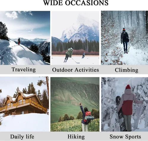 Vista 5 de Women's Thickened Down Jacket - Winter Hooded Short Puffy Packable Jacket, Warm Puffer Down Coat for ChristmasGift