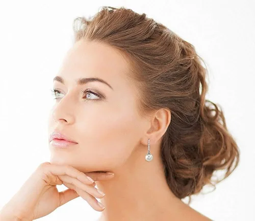 Vista 5 de 14K Blanco Oro Akoya Perla Cultivada Y Diamante arete de Susan