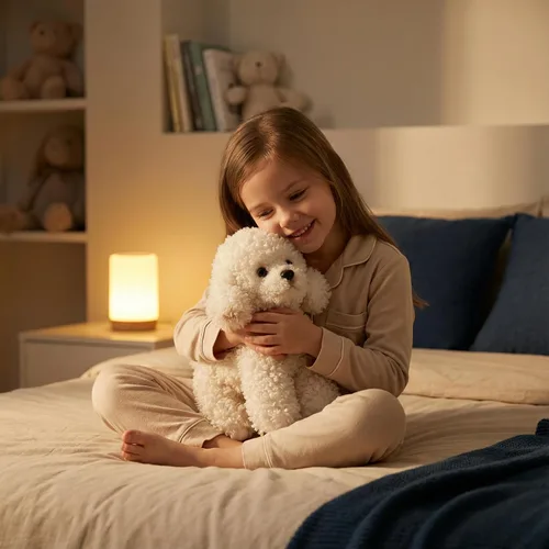 Vista 5 de CU-MATE Juguetes de peluche para perros de 12 pulgadas, simulación, realista y realista, suave, juguetes de peluche hechos a mano, regalo para niños