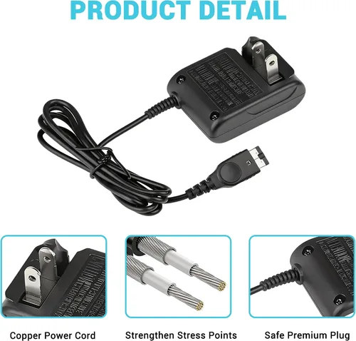 Vista 5 de Xahpower Cargador para Gameboy Advance SP, adaptador de CA para Nintendo NDS y Game Boy Advance SP Systems cargador de energía, cargador de viaje
