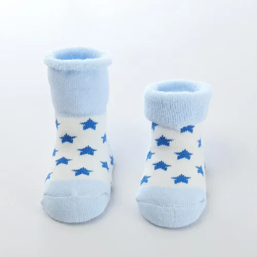 Vista 5 de Calcetines unisex de rizo para bebé, paquete de 5 unidades, para bebé y niña de 0 a 12 meses, calcetines de algodón cálido