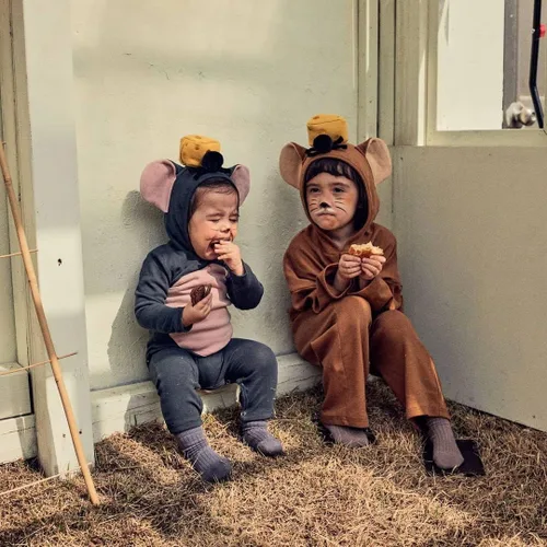 Vista 4 de Disfraz de ratón disfraz de elefante para bebés niños disfraz de Halloween disfraz de orejas