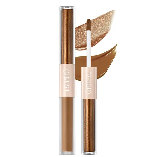 Vista 21 de Sombra de ojos líquida con purpurina brillante, maquillaje de larga duración, secado rápido (dorado metálico)