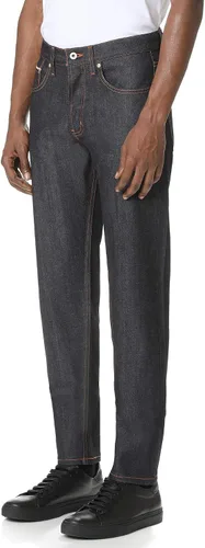 Vista 3 de Naked & Famous Denim Jeans Easy Guy Laid Back Fit para hombre en orillo elástico de 11 onzas
