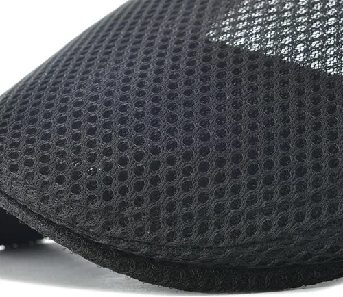 Vista 5 de Hombres Malla Newsboy Gorra plana Ivy Cabbie Newsboy Cap Negro