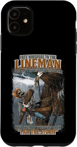 Vista 8 de Fate Whispers to The Lineman Proud Lineman Crew Job Pride Case for iPhone 17