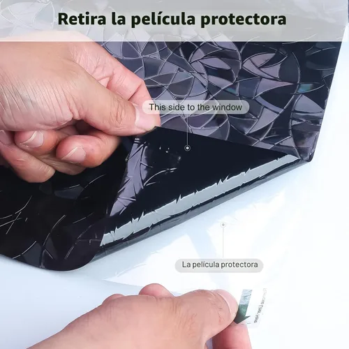 Vista 6 de Volcanics Película de Privacidad para Ventana con Bloqueo Total de Luz con Herramientas de Instalación, Cubierta Arcoíris para Ventana