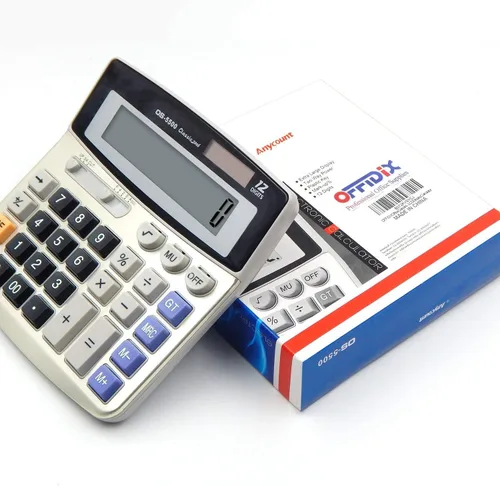 Vista 5 de OFFIDIX Calculadora de escritorio de oficina Calculadora de energía dual