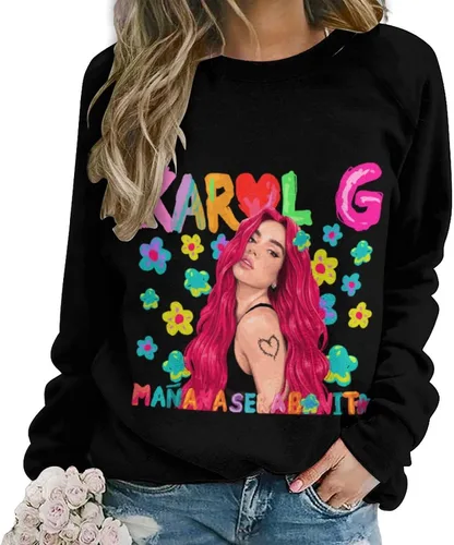 Vista 2 de PAPERBAGS Sweatshirt Womens Graphic Crewneck Long Sleeve Sweatshirts Casual Pullover Tops